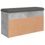 Banco zapatero madera de ingeniería gris hormigón 82x32x45,5 cm