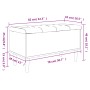 Banco con almacenaje madera ingeniería roble marrón 82x42x46 cm