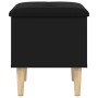 Banco con almacenaje madera de ingeniería negro 42x42x46 cm