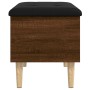 Banco con almacenaje madera ingeniería roble marrón 62x42x46 cm