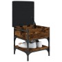 Banco zapatero madera de ingeniería roble ahumado 42x42x45 cm