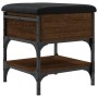Banco zapatero madera de ingeniería marrón roble 42x42x45 cm