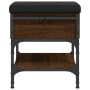 Banco zapatero madera de ingeniería marrón roble 42x42x45 cm