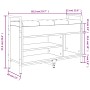 Banco zapatero madera ingeniería roble ahumado 85,5x32x57,5 cm