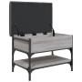 Banco zapatero madera de ingeniería gris Sonoma 62x42x45 cm