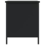 Banco con almacenaje madera de ingeniería negro 40x42,5x50 cm