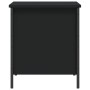 Banco con almacenaje madera de ingeniería negro 40x42,5x50 cm