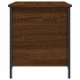 Banco almacenaje madera ingeniería marrón roble 80x42,5x50 cm