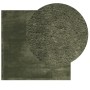 Alfombra pelo corto suave lavable HUARTE verde bosque 240x240cm