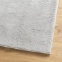 Alfombra de pelo corto suave lavable HUARTE gris 80x250 cm
