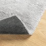 Alfombra de pelo corto suave lavable HUARTE gris 80x250 cm