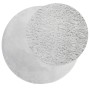 Alfombra de pelo corto suave lavable HUARTE gris Ø 120 cm