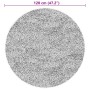 Alfombra de pelo corto suave lavable HUARTE gris Ø 120 cm