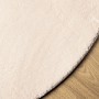 Alfombra de pelo corto suave lavable HUARTE beige Ø 200 cm