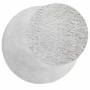 Alfombra de pelo corto suave lavable HUARTE gris Ø 80 cm