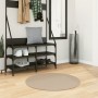 Alfombra de pelo corto suave lavable HUARTE arena Ø 80 cm