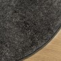 Alfombra pelo largo aspecto brillante ISTAN antracita Ø 120 cm
