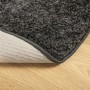 Alfombra pelo largo aspecto brillante ISTAN antracita Ø 120 cm