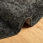 Alfombra pelo largo aspecto brillante ISTAN antracita Ø 120 cm