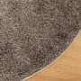 Alfombra pelo largo aspecto brillante ISTAN gris Ø 200 cm
