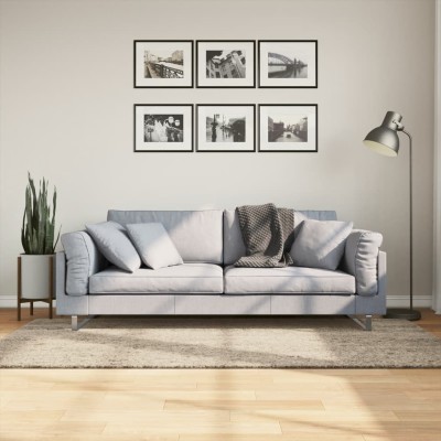 Alfombra pelo largo aspecto brillante ISTAN beige 100x200 cm