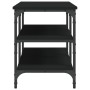 Banco zapatero madera de ingeniería negro 100x38,5x49 cm