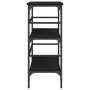 Mesa consola madera de ingeniería negro 100x32x75 cm