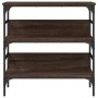 Mesa consola madera de ingeniería marrón roble 75x32x75 cm