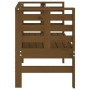 Banco de jardín madera maciza pino marrón miel 111,5x53x71 cm