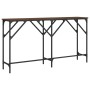 Mesa consola madera de ingeniería roble marrón 140x29x75 cm