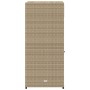 Armario de almacenaje de jardín ratán PE beige 55x55x111 cm
