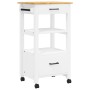 Carrito de cocina MONZA madera maciza de pino 48x40x90 cm