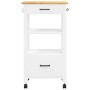 Carrito de cocina MONZA madera maciza de pino 48x40x90 cm