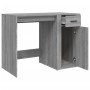 Escritorio de madera contrachapada gris Sonoma 100x49x75 cm