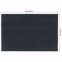 Felpudos 2 unidades fibra de coco gris oscuro 40x60 cm
