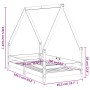Estructura de cama para niños madera de pino negro 80x160 cm
