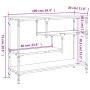 Mesa consola madera de ingeniería gris Sonoma 100x30x75 cm