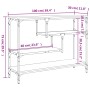 Mesa consola madera de ingeniería roble Sonoma 100x30x75 cm