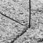 Alfombra peluda de pelo largo moderna PAMPLONA gris 80x150 cm