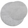 Alfombra de pelo corto look escandinavo IZA gris Ø 120 cm