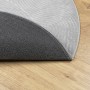 Alfombra de pelo corto look escandinavo IZA gris Ø 120 cm