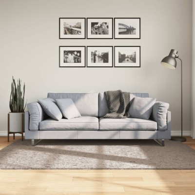 Alfombra peluda de pelo largo moderna PAMPLONA beige 140x200 cm