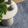 Alfombra peluda de pelo largo moderna PAMPLONA azul 240x240 cm