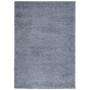 Alfombra peluda de pelo largo moderna PAMPLONA azul 140x200 cm