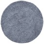 Alfombra peluda de pelo largo moderna PAMPLONA azul Ø 280 cm