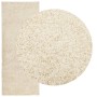 Alfombra peluda de pelo largo moderna PAMPLONA dorado 80x200 cm