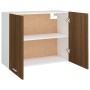 Armario colgante madera ingeniería roble ahumado 80x31x60 cm