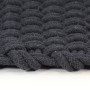 Alfombra rectangular algodón antracita 160x230 cm