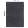 Alfombra rectangular algodón antracita 160x230 cm