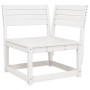 Sofá esquinero de jardín madera maciza pino blanco 73x73x78 cm